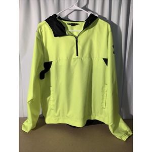 Under Armor Lightweight Pullover Windbreaker•Hood•Neon Yellow•Mens Size: Medium